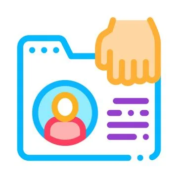 Identity Theft Icon Vector Outline Illustration Illustrazione stock