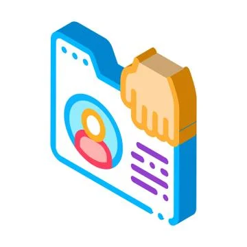 Identity Theft isometric icon vector illustration Stockillustratie