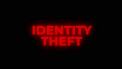 Identity Theft Red Warning Error Alert Computer Virus alert Hacking Message With Stock Footage 219191545