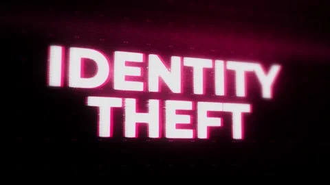 Identity Theft Warning Alert Error Message flashing on Screen, Computer system Stock Footage 246956239