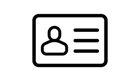 Identity vector with black image on white background Illustrazione stock