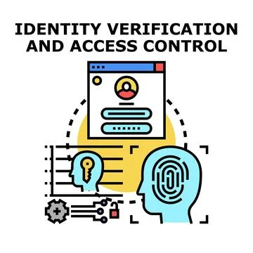 Identity verification and access control concept illustrating digital securit イラスト素材