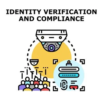 Identity verification and compliance concept illustration Stock Illustration