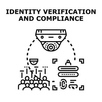 Identity verification and compliance concept illustration 스톡 일러스트