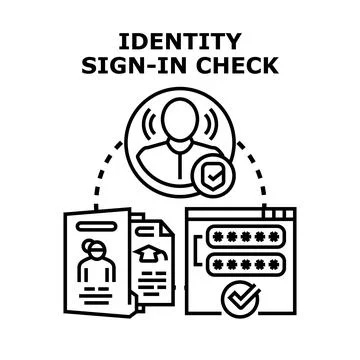 Identity verification and secure user sign in process Stock-Illustration