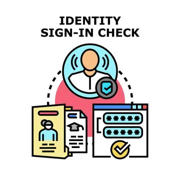Identity verification and secure user sign in process イラスト素材
