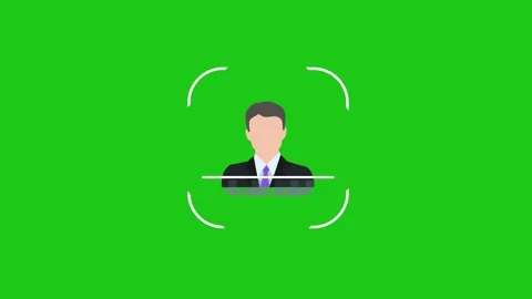 Identity Verification Face Recognition Biometric Security Animation 4K Loop Stock Footage 333814136