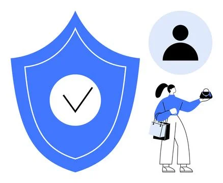 Identity verification, online security, ecommerce, user authentication, data  Stock Illustration