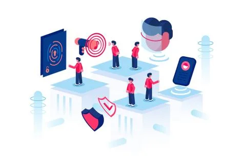 Identity Verification of person Stock Illustration