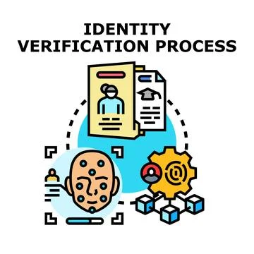 Identity verification process for digital data security Stock Illustration