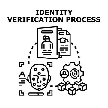 Identity verification process for digital data security Stock Illustration