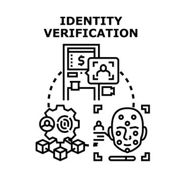 Identity verification process for digital security access Stock Illustration