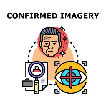 Identity verification process validating personal information concept Stock Illustration