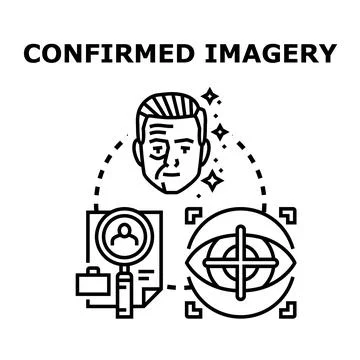 Identity verification process validating personal information concept Stock Illustration