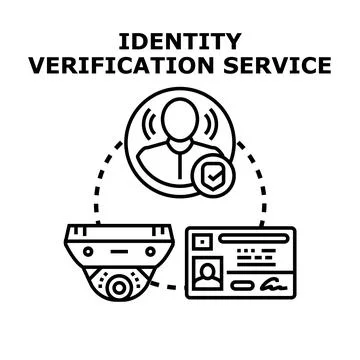 Identity verification service using biometrics and surveillance system Stock Illustration