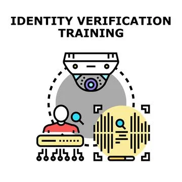 Identity verification training for digital security and access 스톡 일러스트