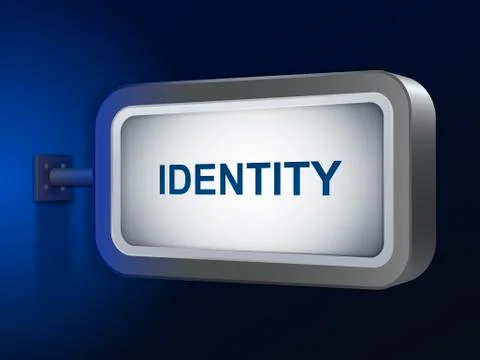 Identity word on billboard Stock Illustration