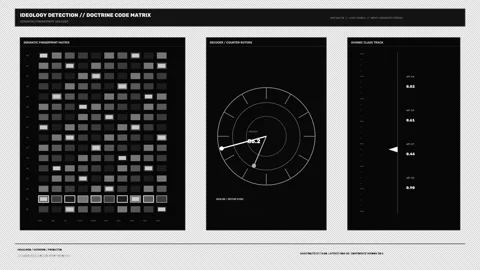 Ideology Detection Scanner Interface Seamless Loop Stock Footage 342266295