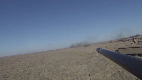 IDF camera view from tank canon Stock Footage 168538625