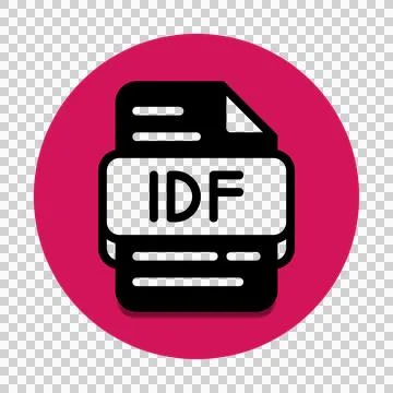 Idf file type database icon. document files and format extension symbol Illustrazione stock