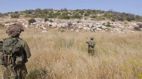 IDF soldiers walking 스톡 동영상 168409727