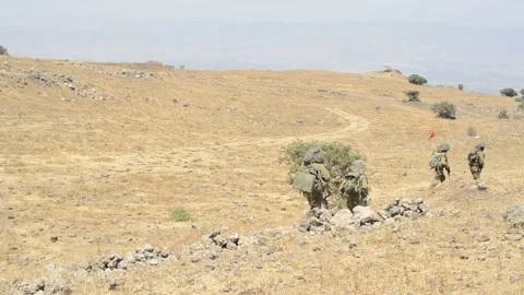 IDF soldiers walking 스톡 동영상 168534455