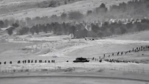 IDF's Intense Strikes: Over 2,500 Terror Targets Hit in Gaza Ground Operatio... Vídeos de archivo 255045853