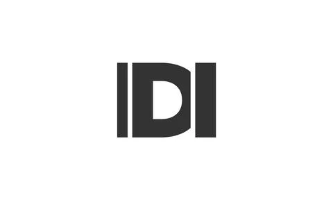 IDI logo design template with strong and modern bold text. Initial based ve.. Stock Illustration