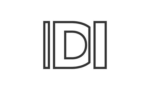 IDI logo design template with strong and modern bold text. Initial based ve.. Stock Illustration