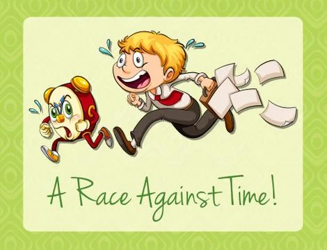 Idiom race against time Stock Illustration
