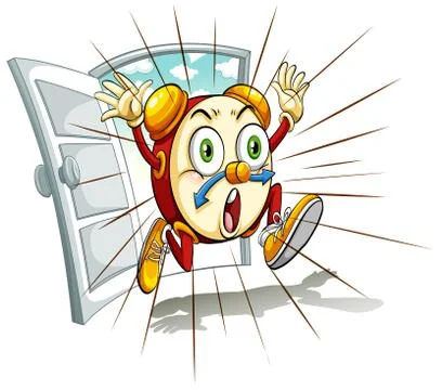 An idiom showing a running time Stock Illustration