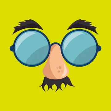 Idiot mask crazy icon Stock Illustration