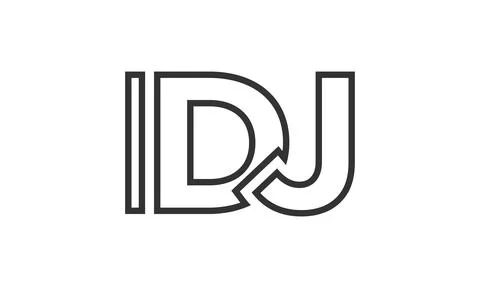 IDJ logo design template with strong and modern bold text. Initial based ve.. Stock Illustration