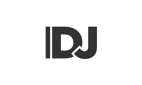 IDJ logo design template with strong and modern bold text. Initial based ve.. Stock Illustration