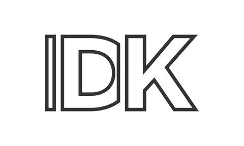 IDK logo design template with strong and modern bold text. Initial based ve.. Stock Illustration