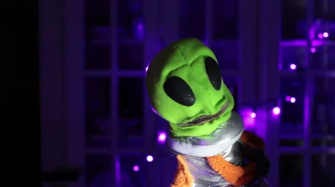 Idle alien funny low budget scifi Stock Footage 57472350