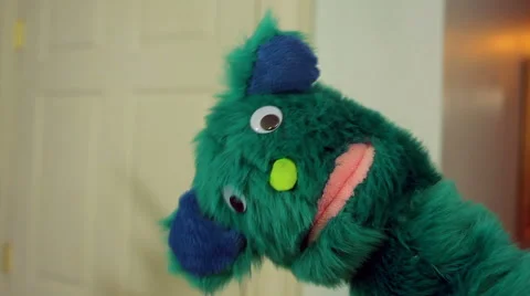 Idle puppet muppet face comedic funny Stock Footage 58687733