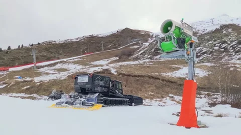 Idle Snow Equipment Stock Footage 229424726