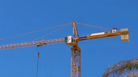 Idle Tower Crane 2 Stock Footage 1217621