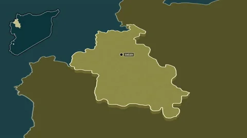 Idlib, Syria, extruded. Pattern Video stock 168166140