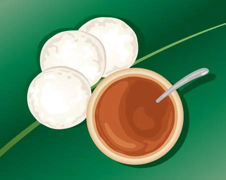 Idly breakfast Illustrazione stock