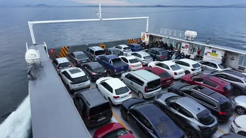 IDO Car Ferry Sailing filled with Vehicles in Pendik Istanbul May 31, 2026 動画素材 336093495