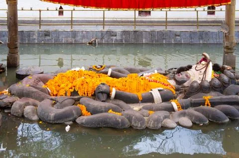 Idol of Lord Vishnu Stock Photos