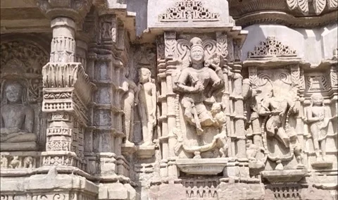 Idols of Hindu deities Stock Footage 157444561