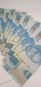 IDR 50,000 Notes Stock Photos