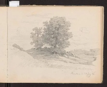 ï»¿Drzewo w okolicach Cieplic. Blaschnik, Arthur (1823-1918), draughtsman, Stock Photos