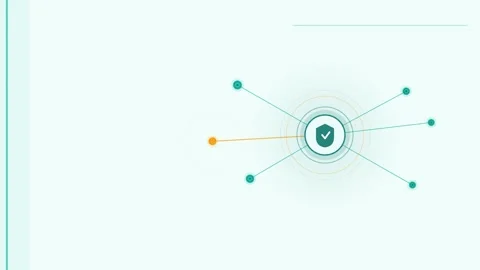IDS IPS Alert Triggered teal cyan cybersecurity 4K Video stock 342618146