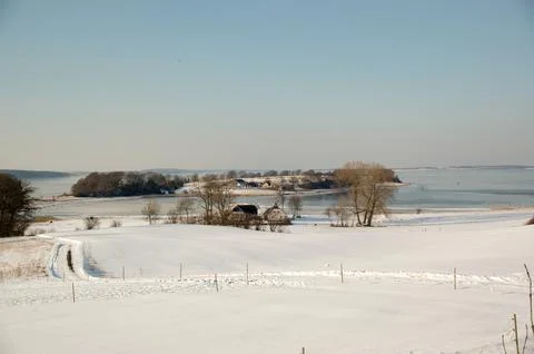 Idylic winter landscape Stock Photos