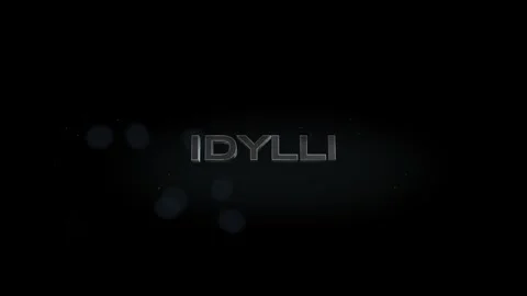 Idylli 3D title metal text on black alpha channel background Stock Footage 256984916