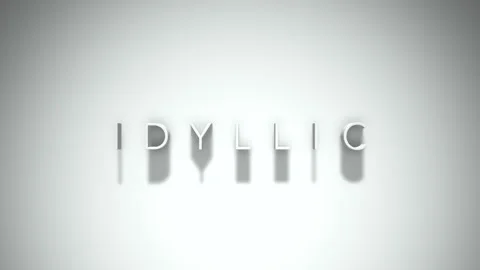 Idyllic 3D title animation text with shadows on a white background Stock Footage 258616119